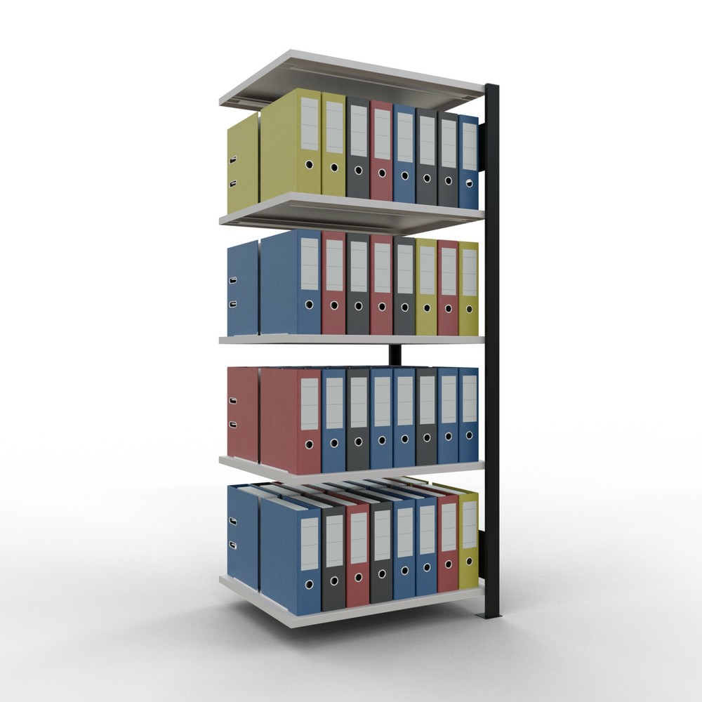 Productafbeelding nr. 2: Archiefstelling SCHULTE AV, dubbelzijdig, zonder middenaanslagen, VL 150 kg, zwart, hxbxd 1.800 x 750 x 600 mm
