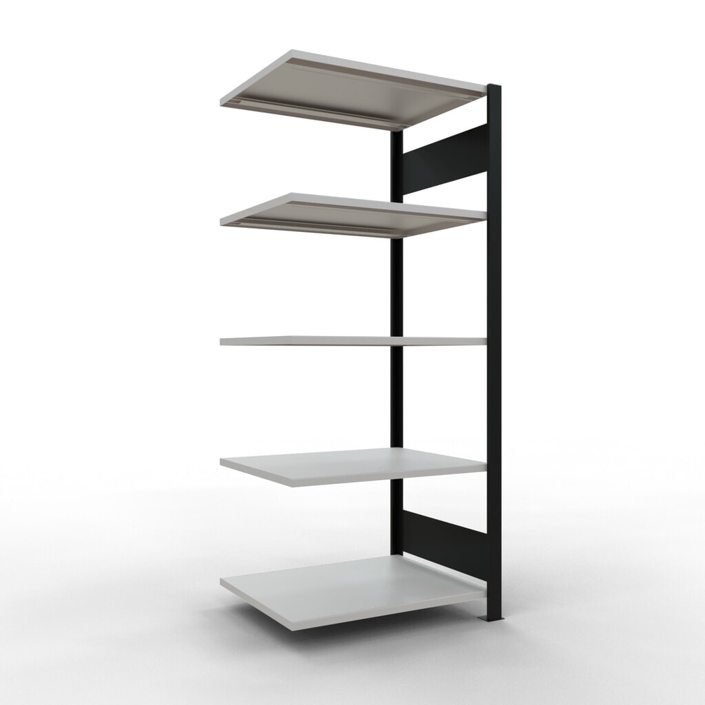 Archiefstelling SCHULTE AV, dubbelzijdig, zonder middenaanslagen, VL 150 kg, zwart, hxbxd 1.800 x 750 x 600 mm Product afbeelding: Archiefstelling SCHULTE AV, dubbelzijdig, zonder middenaanslagen, VL 150 kg, zwart, hxbxd 1.800 x 750 x 600 mm