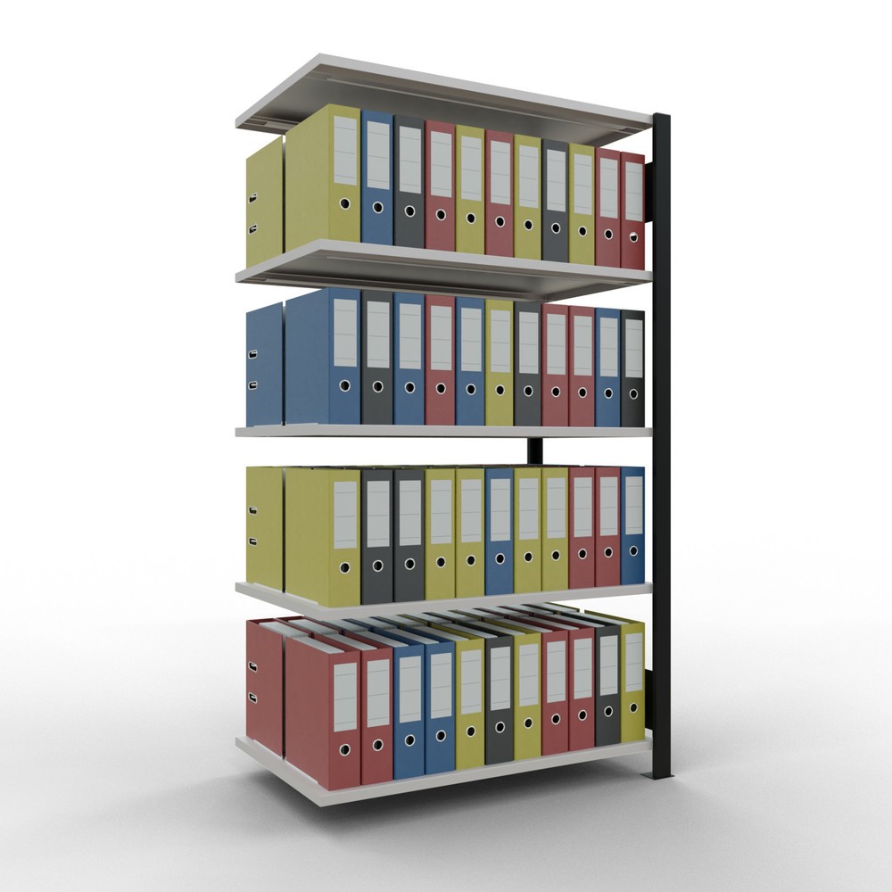Productafbeelding nr. 2: Archiefstelling SCHULTE AV, dubbelzijdig, zonder middenaanslagen, VL 150 kg, zwart, hxbxd 1.800 x 1.000 x 600 mm