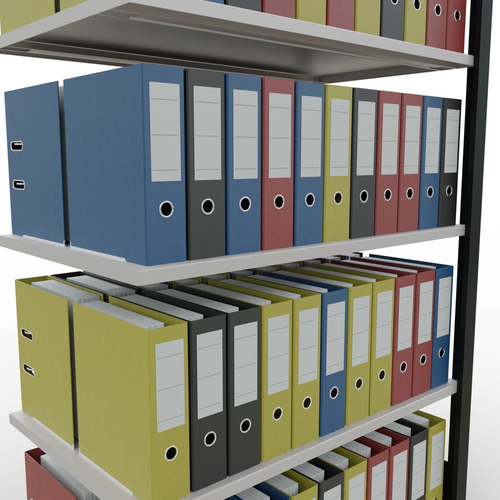 Productafbeelding nr. 3: Archiefstelling SCHULTE AV, dubbelzijdig, zonder middenaanslagen, VL 150 kg, zwart, hxbxd 1.800 x 1.000 x 600 mm