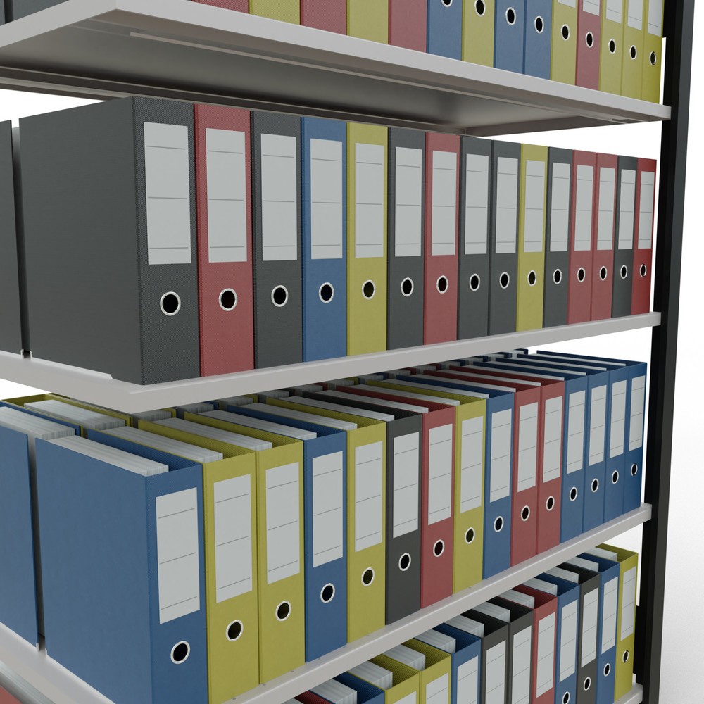 Productafbeelding nr. 3: Archiefstelling SCHULTE AV, dubbelzijdig, zonder middenaanslagen, VL 150 kg, zwart, hxbxd 1.800 x 1.300 x 600 mm