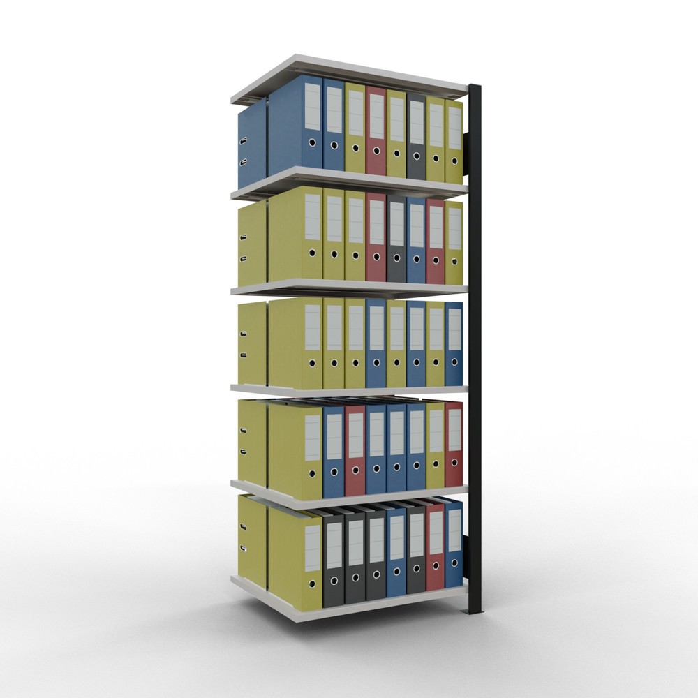 Productafbeelding nr. 2: Archiefstelling SCHULTE AV, dubbelzijdig, zonder middenaanslagen, VL 150 kg, zwart, hxbxd 2.000 x 750 x 600 mm