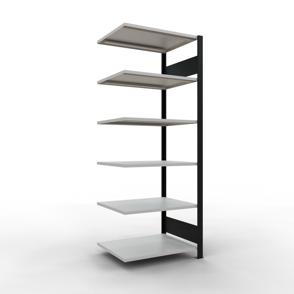 Product afbeelding: Archiefstelling SCHULTE AV, dubbelzijdig, zonder middenaanslagen, VL 150 kg, zwart, hxbxd 2.000 x 750 x 600 mm