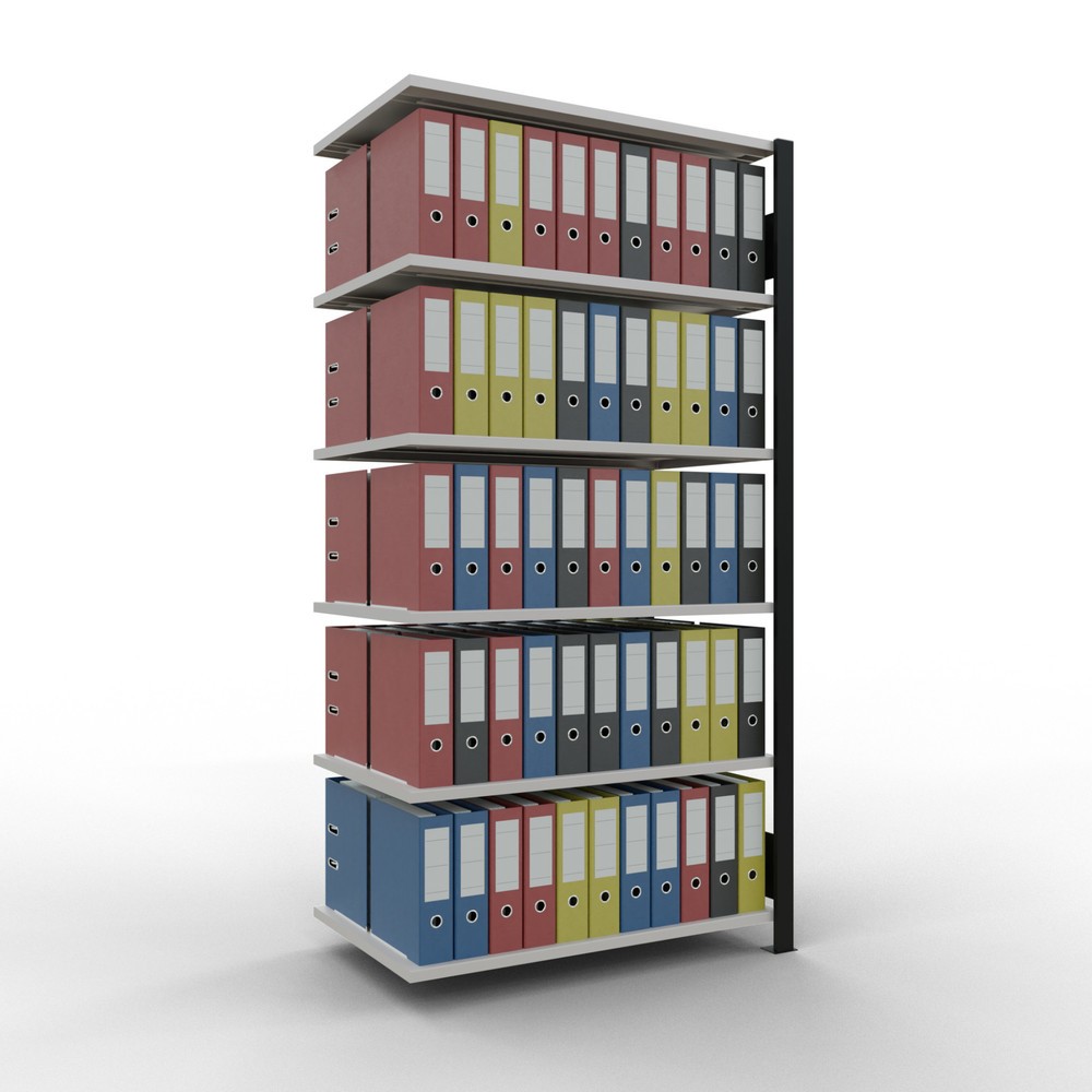 Productafbeelding nr. 2: Archiefstelling SCHULTE AV, dubbelzijdig, zonder middenaanslagen, VL 150 kg, zwart, hxbxd 2.000 x 1.000 x 600 mm