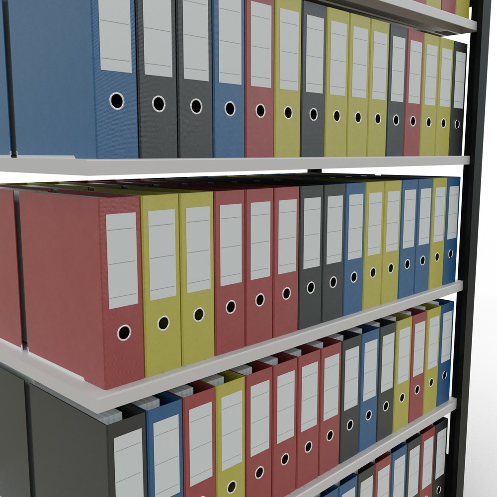 Productafbeelding nr. 3: Archiefstelling SCHULTE AV, dubbelzijdig, zonder middenaanslagen, VL 150 kg, zwart, hxbxd 2.000 x 1.300 x 600 mm