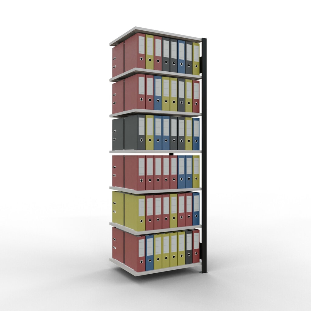 Archiefstelling SCHULTE AV, dubbelzijdig, zonder middenaanslagen, VL 150 kg, zwart, hxbxd 2.300 x 750 x 600 mm Productafbeelding nr. 2: Archiefstelling SCHULTE AV, dubbelzijdig, zonder middenaanslagen, VL 150 kg, zwart, hxbxd 2.300 x 750 x 600 mm