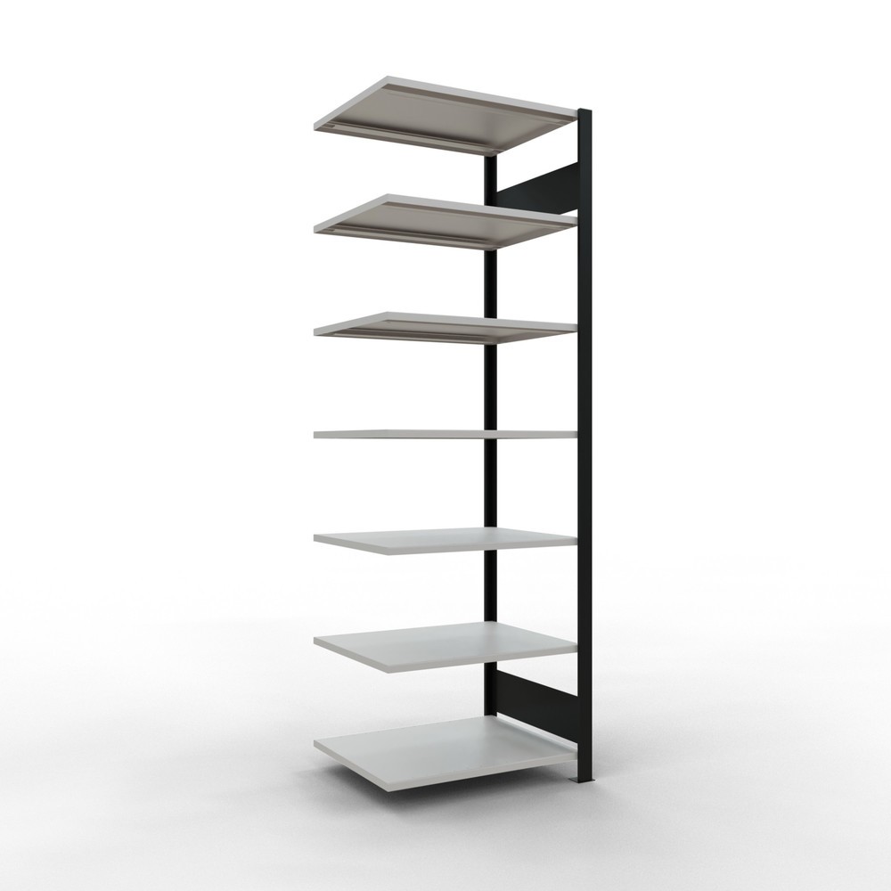 Product afbeelding: Archiefstelling SCHULTE AV, dubbelzijdig, zonder middenaanslagen, VL 150 kg, zwart, hxbxd 2.300 x 750 x 600 mm