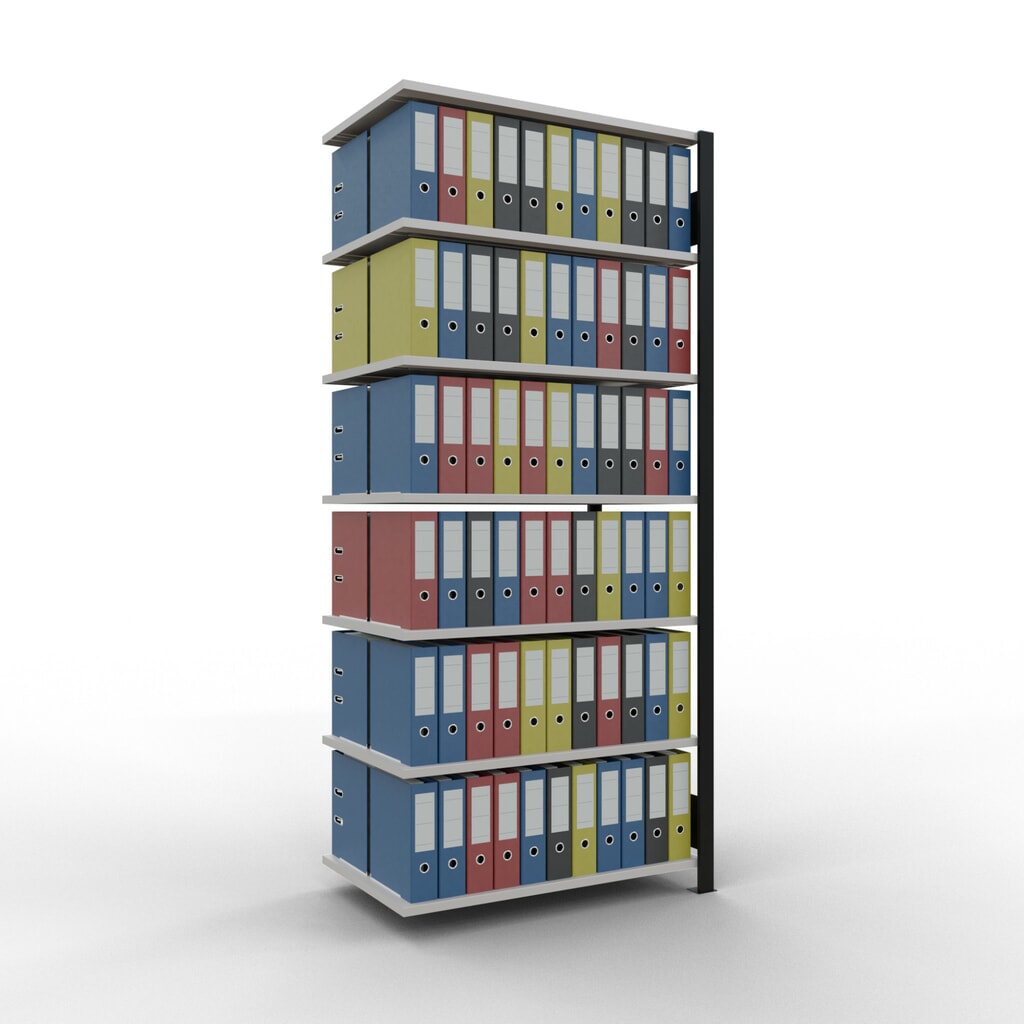 Productafbeelding nr. 2: Archiefstelling SCHULTE AV, dubbelzijdig, zonder middenaanslagen, VL 150 kg, zwart, hxbxd 2.300 x 1.000 x 600 mm