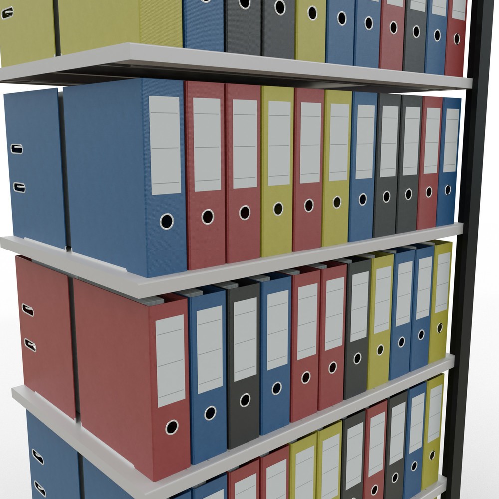 Productafbeelding nr. 3: Archiefstelling SCHULTE AV, dubbelzijdig, zonder middenaanslagen, VL 150 kg, zwart, hxbxd 2.300 x 1.000 x 600 mm