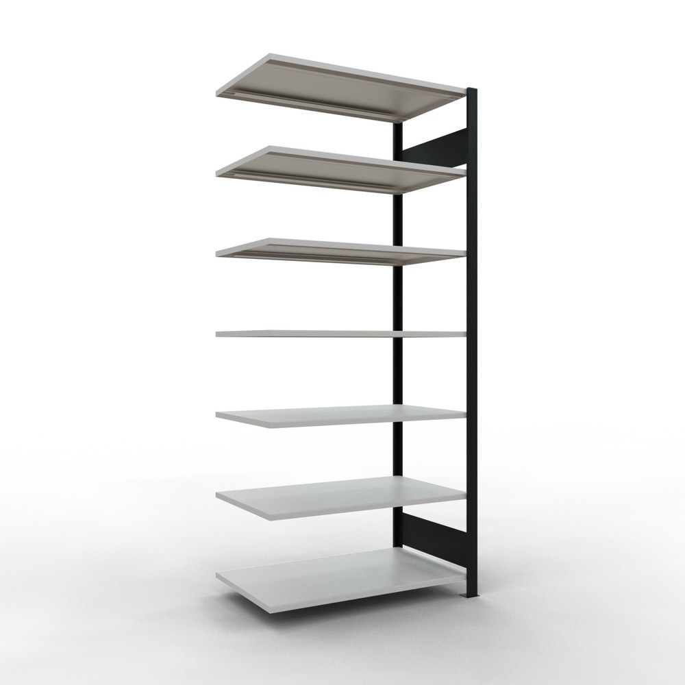 Product afbeelding: Archiefstelling SCHULTE AV, dubbelzijdig, zonder middenaanslagen, VL 150 kg, zwart, hxbxd 2.300 x 1.000 x 600 mm