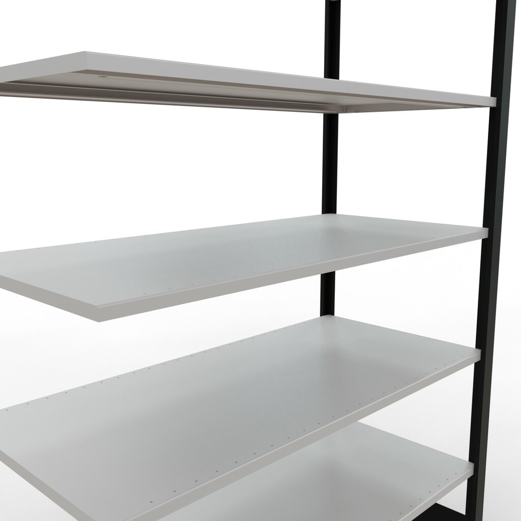 Productafbeelding nr. 4: Archiefstelling SCHULTE AV, dubbelzijdig, zonder middenaanslagen, VL 150 kg, zwart, hxbxd 2.300 x 1.300 x 600 mm