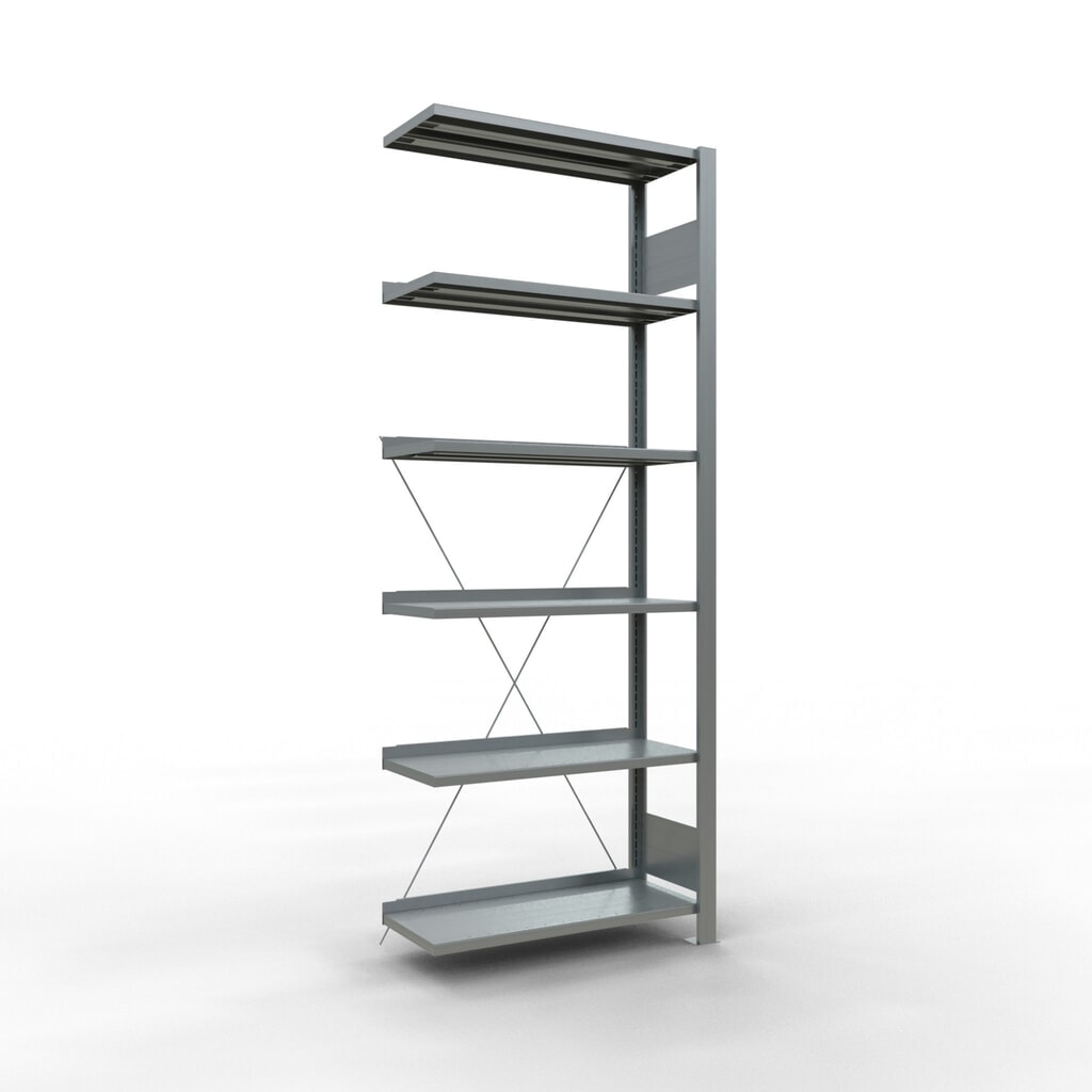 Archiefstelling SCHULTE AV, eenzijdig, met eindaanslagen, VL 85 kg, hxbxd 2.000 x 750 x 300 mm Product afbeelding: Archiefstelling SCHULTE AV, eenzijdig, met eindaanslagen, VL 85 kg, hxbxd 2.000 x 750 x 300 mm