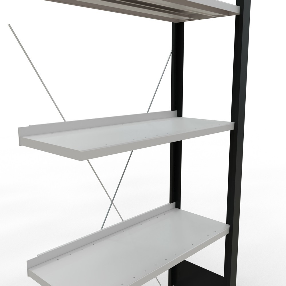 Productafbeelding nr. 4: Archiefstelling SCHULTE AV, eenzijdig, met eindaanslagen, VL 85 kg, zwart, hxbxd 1.800 x 750 x 300 mm