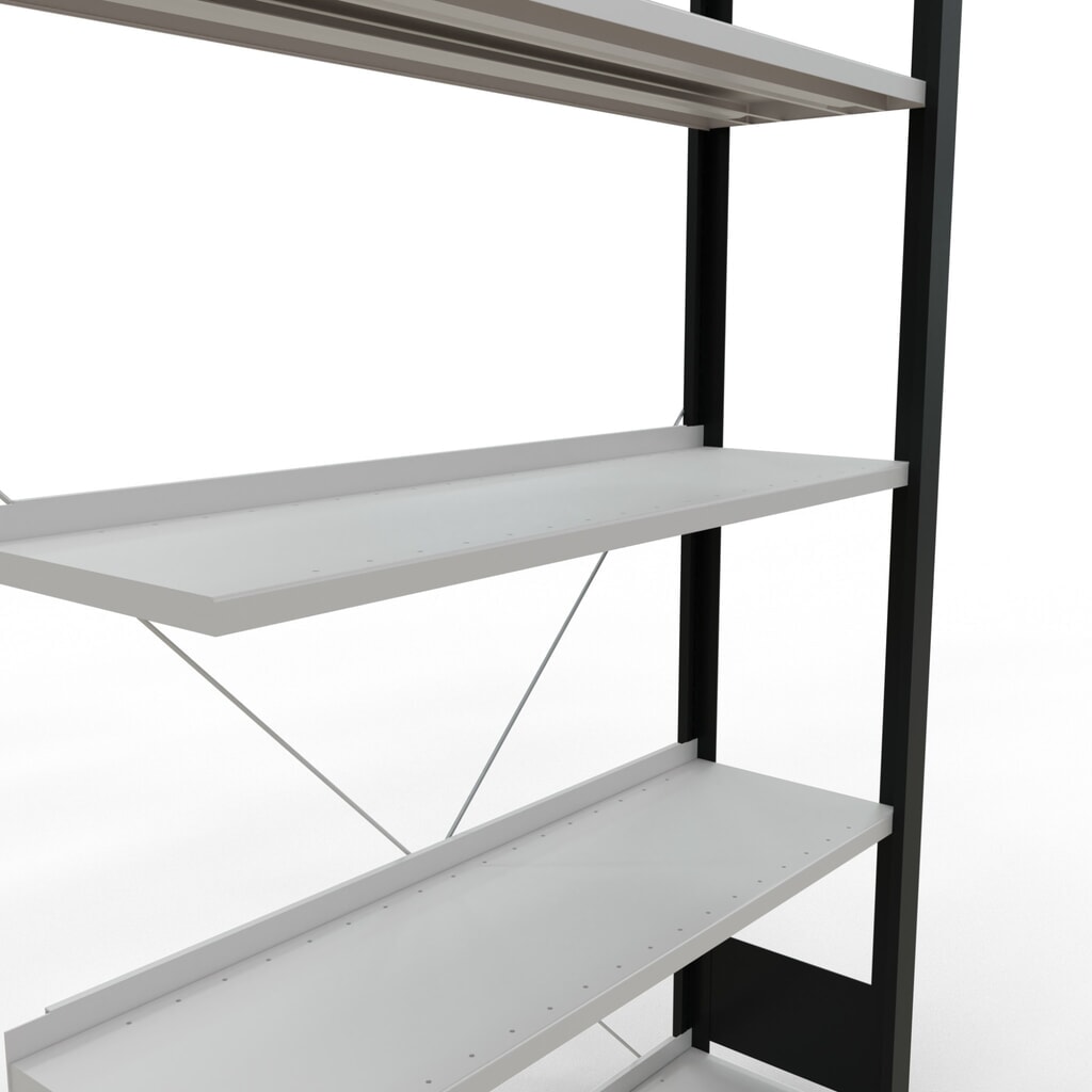 Productafbeelding nr. 4: Archiefstelling SCHULTE AV, eenzijdig, met eindaanslagen, VL 85 kg, zwart, hxbxd 1.800 x 1.000 x 300 mm