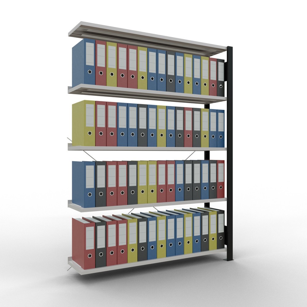 Productafbeelding nr. 2: Archiefstelling SCHULTE AV, eenzijdig, met eindaanslagen, VL 85 kg, zwart, hxbxd 1.800 x 1.300 x 300 mm