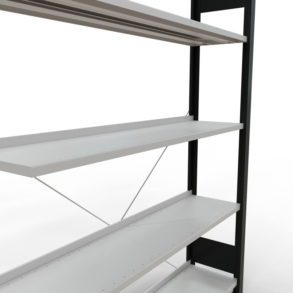 Productafbeelding nr. 4: Archiefstelling SCHULTE AV, eenzijdig, met eindaanslagen, VL 85 kg, zwart, hxbxd 1.800 x 1.300 x 300 mm