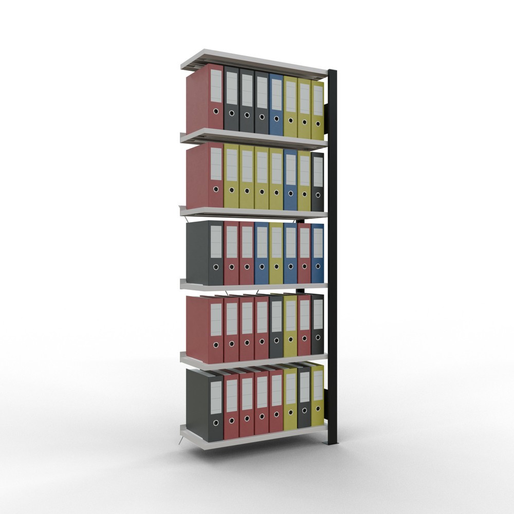 Productafbeelding nr. 2: Archiefstelling SCHULTE AV, eenzijdig, met eindaanslagen, VL 85 kg, zwart, hxbxd 2.000 x 750 x 300 mm