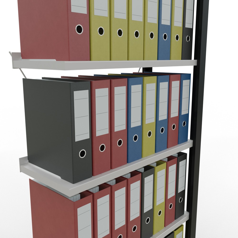 Productafbeelding nr. 3: Archiefstelling SCHULTE AV, eenzijdig, met eindaanslagen, VL 85 kg, zwart, hxbxd 2.000 x 750 x 300 mm