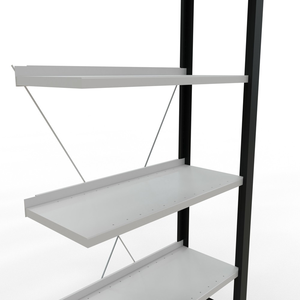 Productafbeelding nr. 4: Archiefstelling SCHULTE AV, eenzijdig, met eindaanslagen, VL 85 kg, zwart, hxbxd 2.000 x 750 x 300 mm