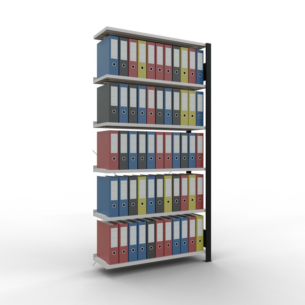 Productafbeelding nr. 2: Archiefstelling SCHULTE AV, eenzijdig, met eindaanslagen, VL 85 kg, zwart, hxbxd 2.000 x 1.000 x 300 mm