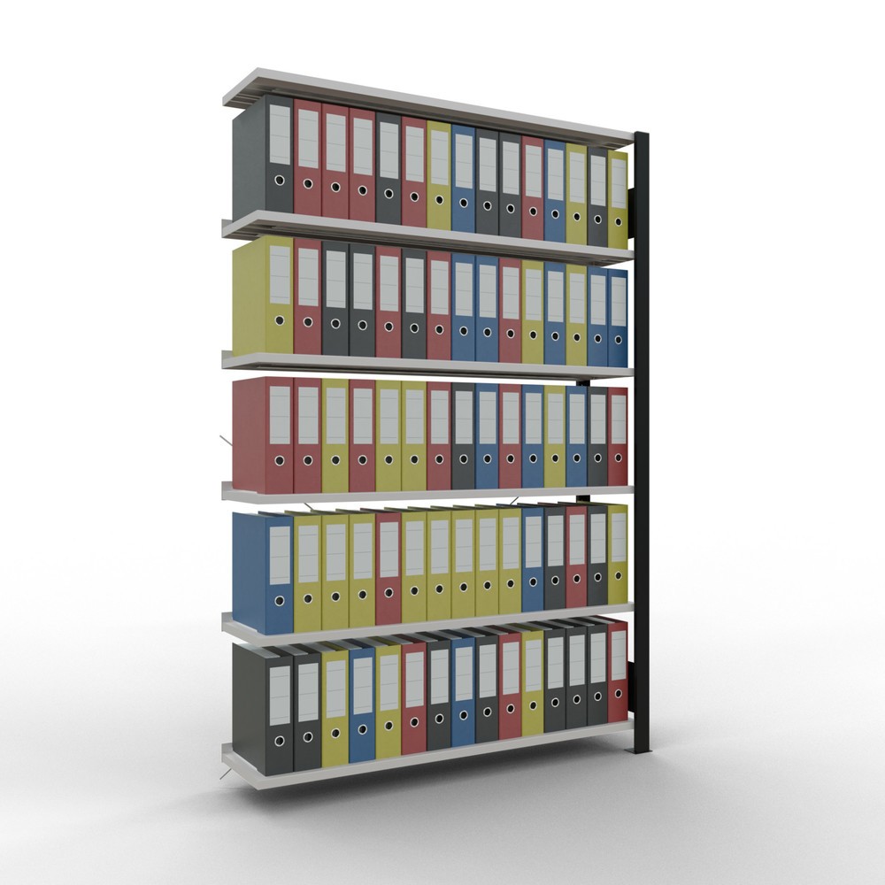 Productafbeelding nr. 2: Archiefstelling SCHULTE AV, eenzijdig, met eindaanslagen, VL 85 kg, zwart, hxbxd 2.000 x 1.300 x 300 mm