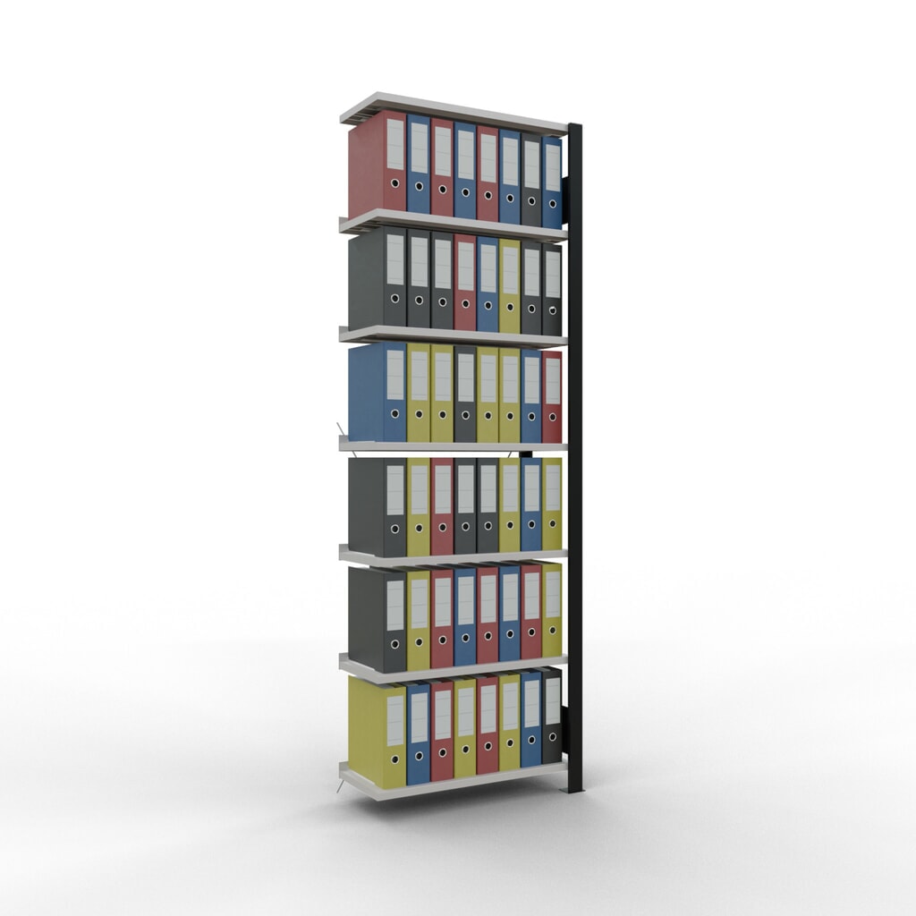 Archiefstelling SCHULTE AV, eenzijdig, met eindaanslagen, VL 85 kg, zwart, hxbxd 2.300 x 750 x 300 mm Productafbeelding nr. 2: Archiefstelling SCHULTE AV, eenzijdig, met eindaanslagen, VL 85 kg, zwart, hxbxd 2.300 x 750 x 300 mm