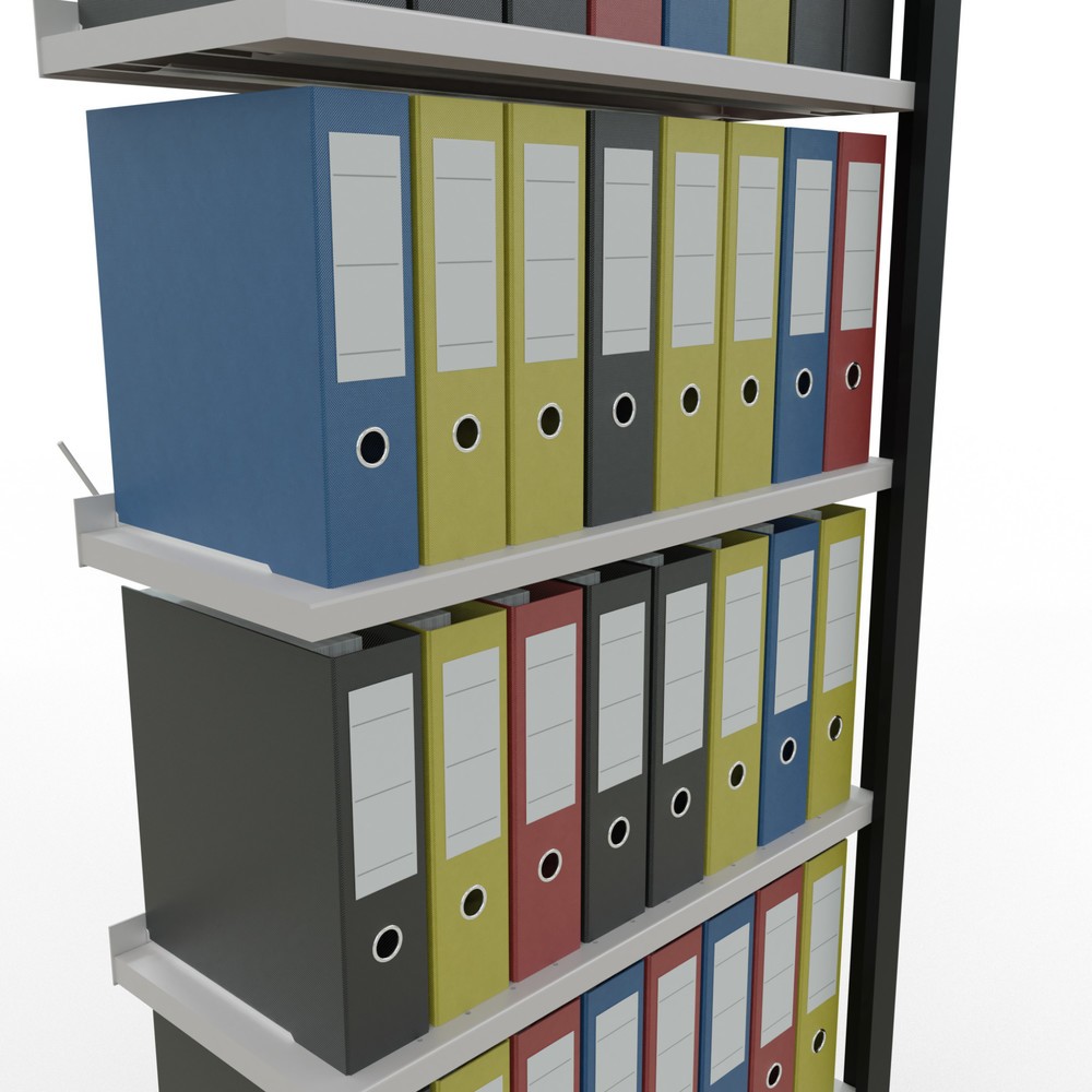 Productafbeelding nr. 3: Archiefstelling SCHULTE AV, eenzijdig, met eindaanslagen, VL 85 kg, zwart, hxbxd 2.300 x 750 x 300 mm