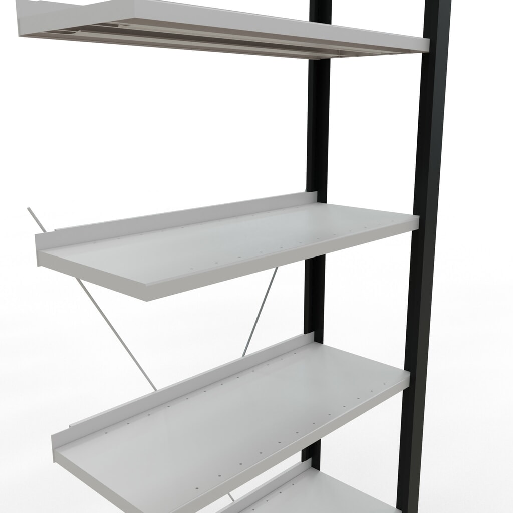 Archiefstelling SCHULTE AV, eenzijdig, met eindaanslagen, VL 85 kg, zwart, hxbxd 2.300 x 750 x 300 mm Productafbeelding nr. 4: Archiefstelling SCHULTE AV, eenzijdig, met eindaanslagen, VL 85 kg, zwart, hxbxd 2.300 x 750 x 300 mm