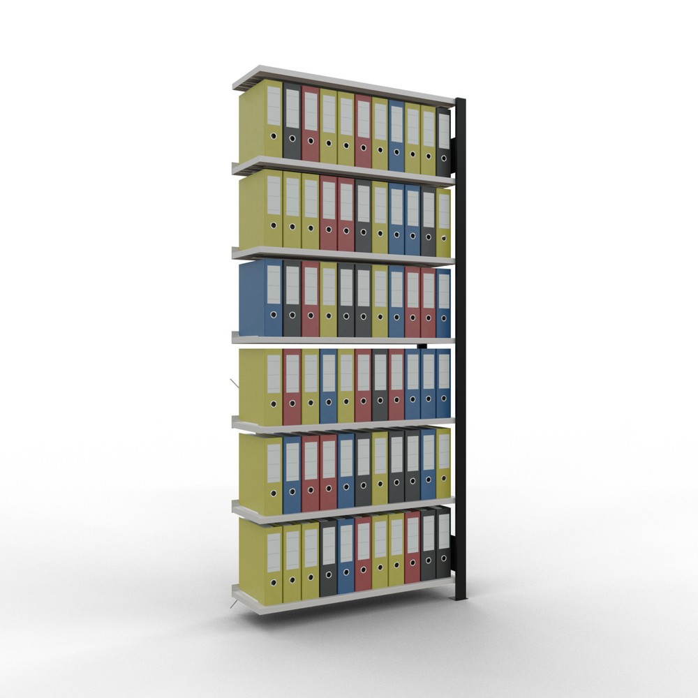 Productafbeelding nr. 2: Archiefstelling SCHULTE AV, eenzijdig, met eindaanslagen, VL 85 kg, zwart, hxbxd 2.300 x 1.000 x 300 mm