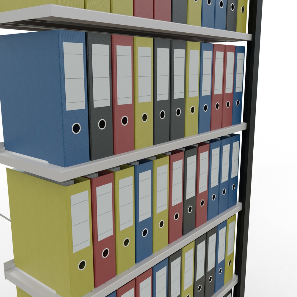 Productafbeelding nr. 3: Archiefstelling SCHULTE AV, eenzijdig, met eindaanslagen, VL 85 kg, zwart, hxbxd 2.300 x 1.000 x 300 mm