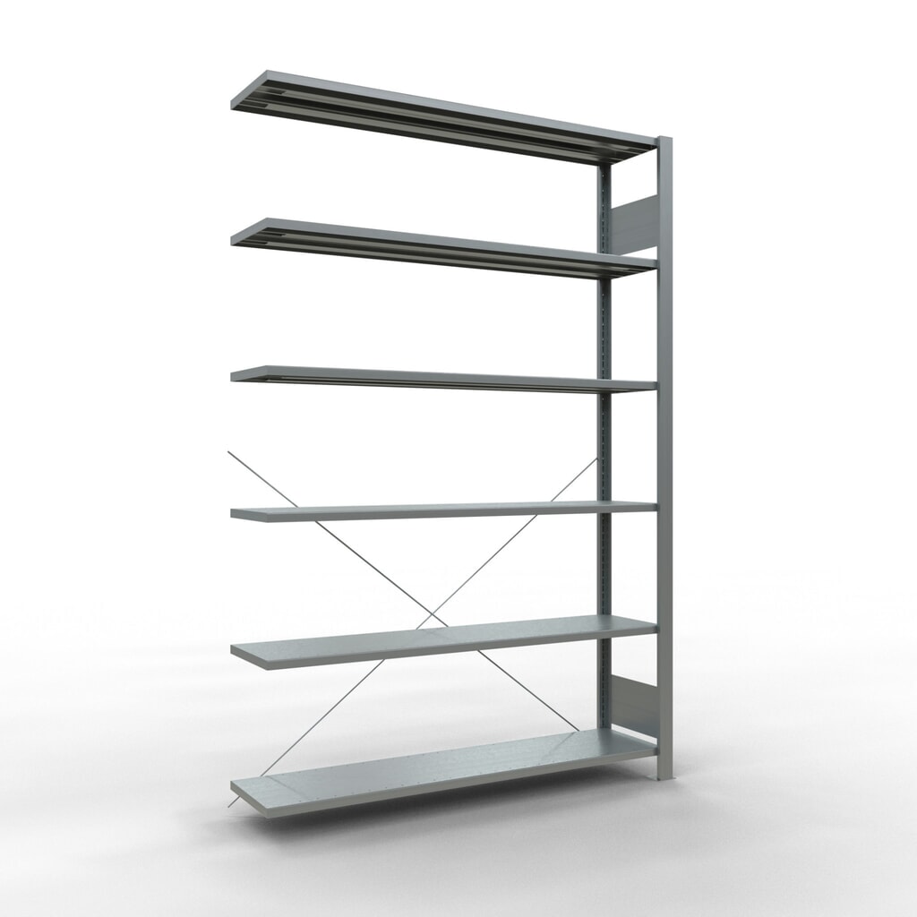 Archiefstelling SCHULTE AV, eenzijdig, zonder eindaanslagen, VL 85 kg, hxbxd 2.000 x 1.300 x 300 mm Product afbeelding: Archiefstelling SCHULTE AV, eenzijdig, zonder eindaanslagen, VL 85 kg, hxbxd 2.000 x 1.300 x 300 mm