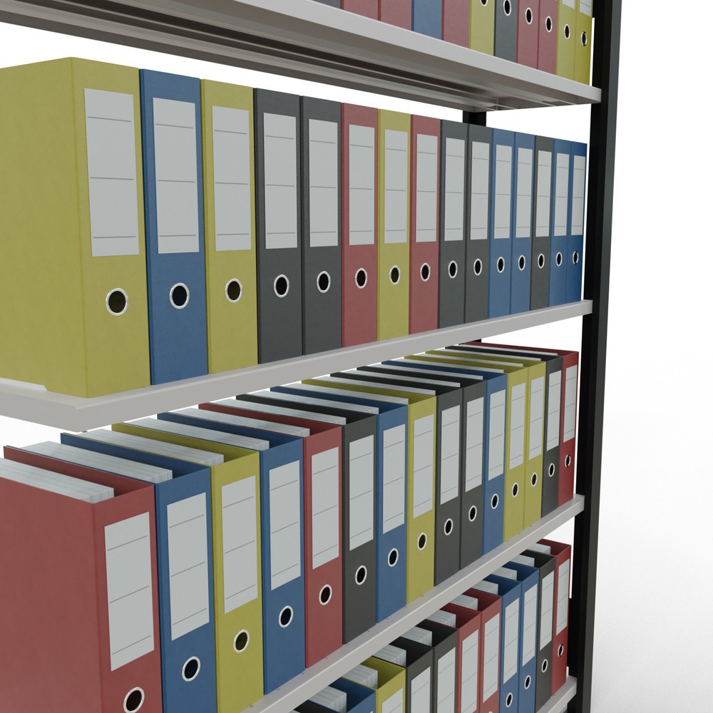 Productafbeelding nr. 3: Archiefstelling SCHULTE AV, eenzijdig, zonder eindaanslagen, VL 85 kg, zwart, hxbxd 1.800 x 1.300 x 300 mm