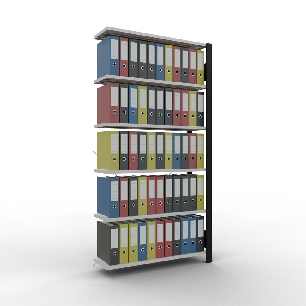 Archiefstelling SCHULTE AV, eenzijdig, zonder eindaanslagen, VL 85 kg, zwart, hxbxd 2.000 x 1.000 x 300 mm Productafbeelding nr. 2: Archiefstelling SCHULTE AV, eenzijdig, zonder eindaanslagen, VL 85 kg, zwart, hxbxd 2.000 x 1.000 x 300 mm