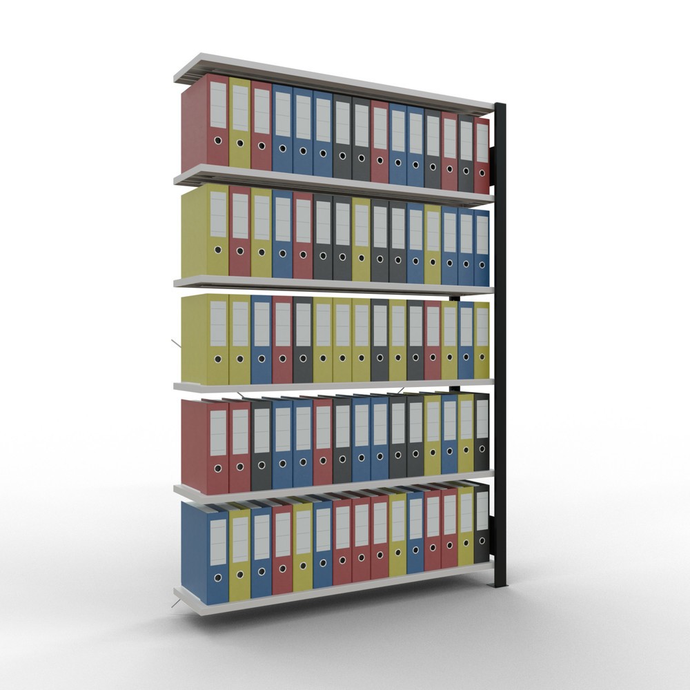 Productafbeelding nr. 2: Archiefstelling SCHULTE AV, eenzijdig, zonder eindaanslagen, VL 85 kg, zwart, hxbxd 2.000 x 1.300 x 300 mm