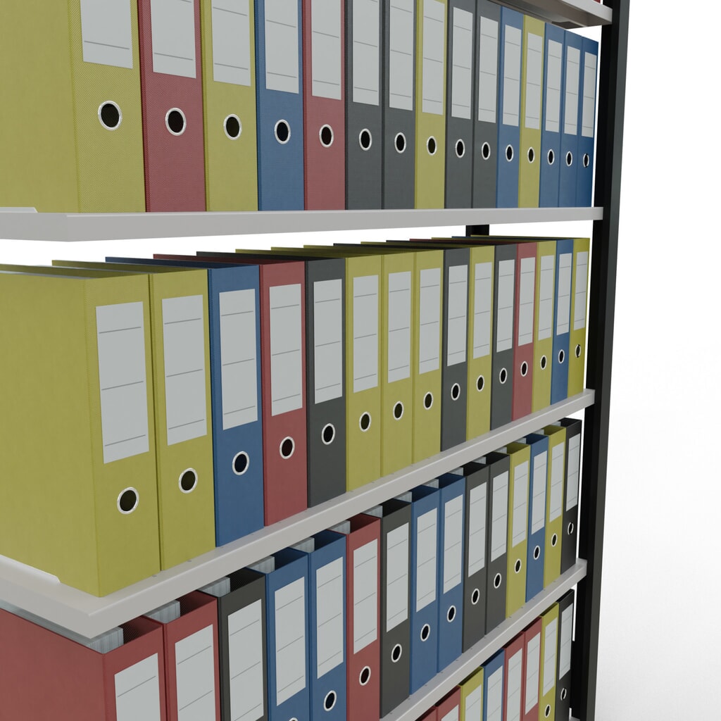 Archiefstelling SCHULTE AV, eenzijdig, zonder eindaanslagen, VL 85 kg, zwart, hxbxd 2.000 x 1.300 x 300 mm Productafbeelding nr. 3: Archiefstelling SCHULTE AV, eenzijdig, zonder eindaanslagen, VL 85 kg, zwart, hxbxd 2.000 x 1.300 x 300 mm