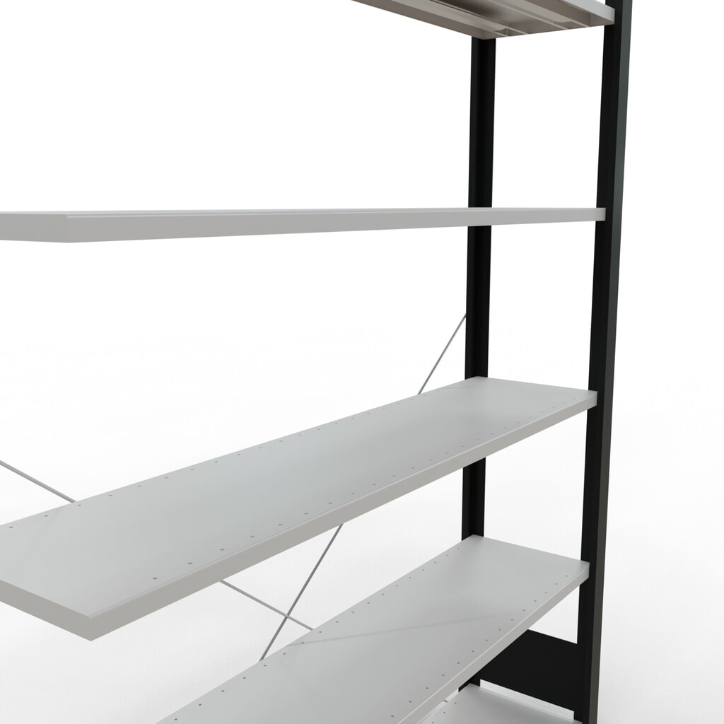 Archiefstelling SCHULTE AV, eenzijdig, zonder eindaanslagen, VL 85 kg, zwart, hxbxd 2.000 x 1.300 x 300 mm Productafbeelding nr. 4: Archiefstelling SCHULTE AV, eenzijdig, zonder eindaanslagen, VL 85 kg, zwart, hxbxd 2.000 x 1.300 x 300 mm