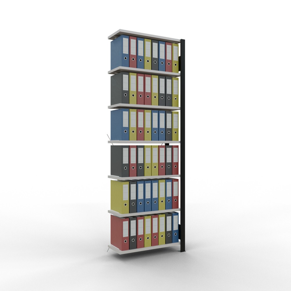 Productafbeelding nr. 2: Archiefstelling SCHULTE AV, eenzijdig, zonder eindaanslagen, VL 85 kg, zwart, hxbxd 2.300 x 750 x 300 mm