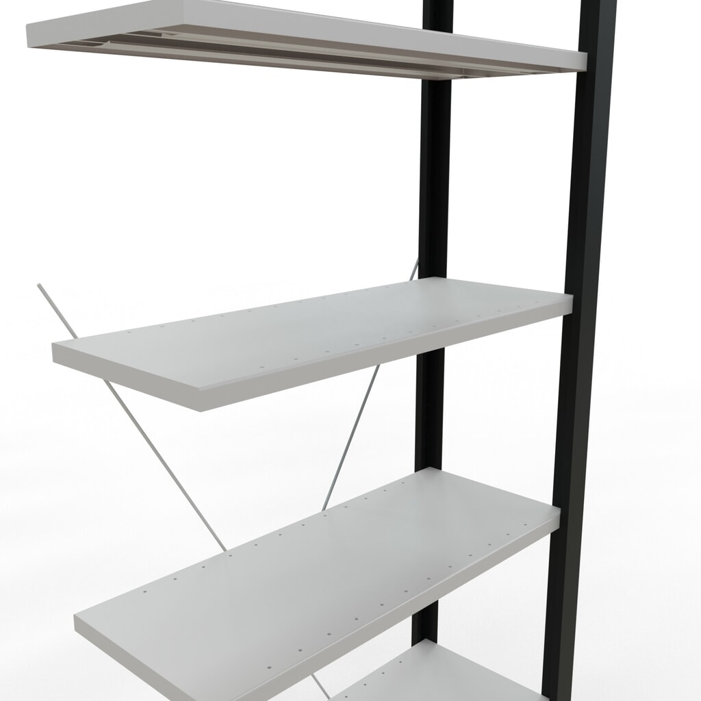 Productafbeelding nr. 4: Archiefstelling SCHULTE AV, eenzijdig, zonder eindaanslagen, VL 85 kg, zwart, hxbxd 2.300 x 750 x 300 mm
