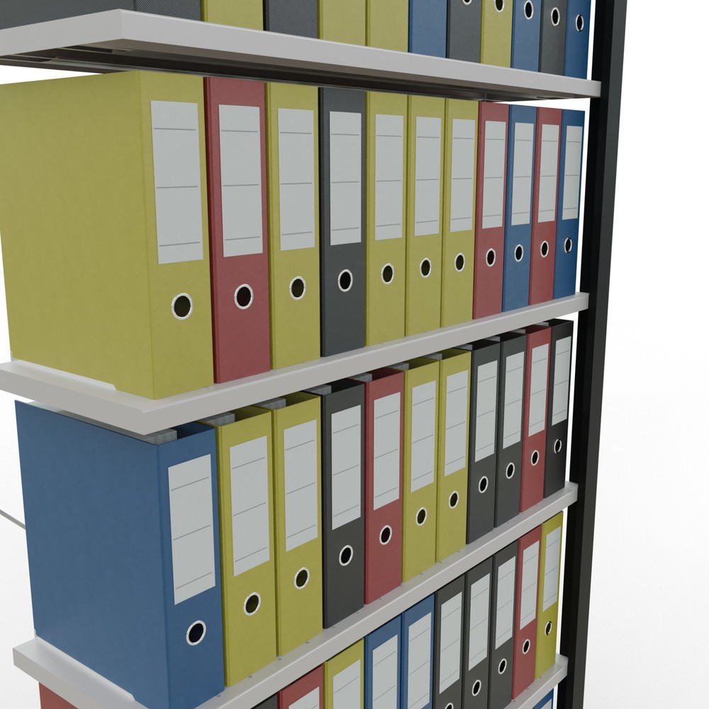 Productafbeelding nr. 3: Archiefstelling SCHULTE AV, eenzijdig, zonder eindaanslagen, VL 85 kg, zwart, hxbxd 2.300 x 1.000 x 300 mm
