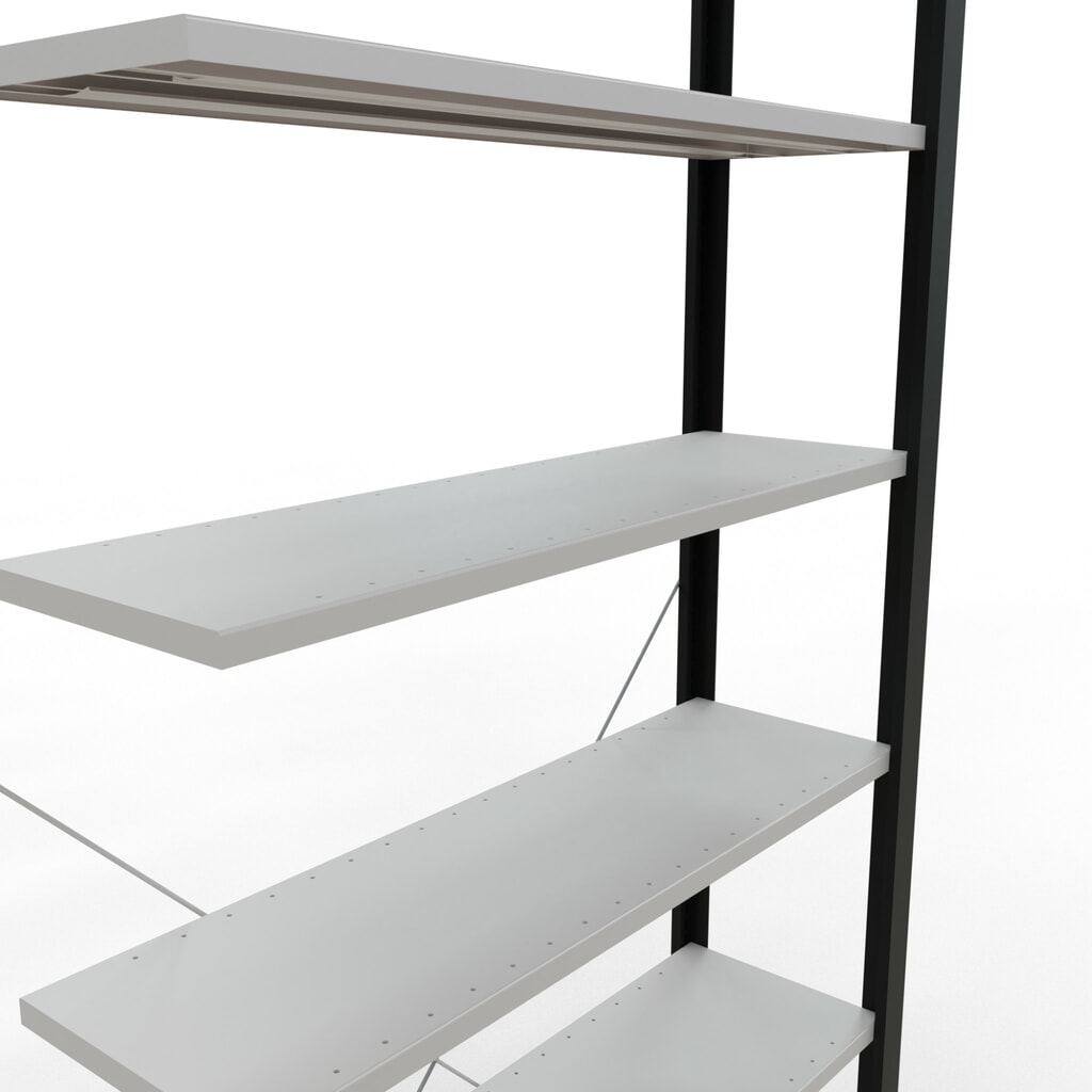 Archiefstelling SCHULTE AV, eenzijdig, zonder eindaanslagen, VL 85 kg, zwart, hxbxd 2.300 x 1.000 x 300 mm Productafbeelding nr. 4: Archiefstelling SCHULTE AV, eenzijdig, zonder eindaanslagen, VL 85 kg, zwart, hxbxd 2.300 x 1.000 x 300 mm