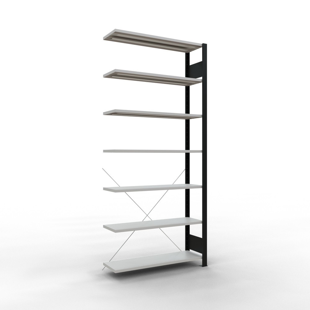 Product afbeelding: Archiefstelling SCHULTE AV, eenzijdig, zonder eindaanslagen, VL 85 kg, zwart, hxbxd 2.300 x 1.000 x 300 mm