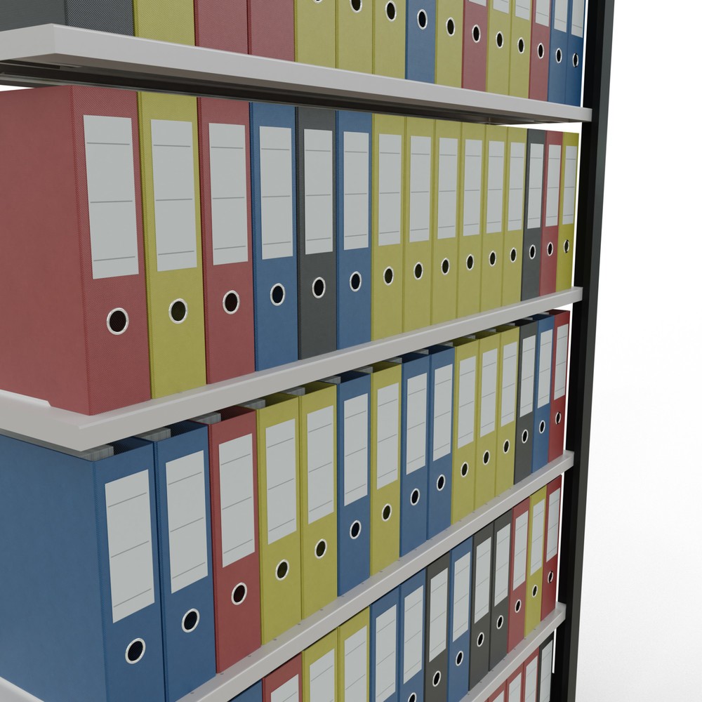 Productafbeelding nr. 3: Archiefstelling SCHULTE AV, eenzijdig, zonder eindaanslagen, VL 85 kg, zwart, hxbxd 2.300 x 1.300 x 300 mm