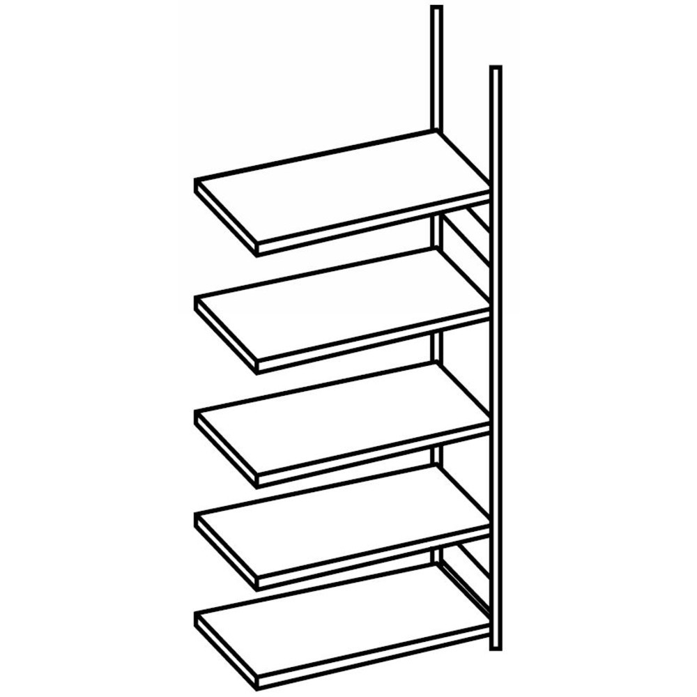 Productafbeelding nr. 2: Archiefstelling META, AV, eenzijdig, zonder afdekbord, FL 80 kg, verzinkt, hxbxd 1.850 x 1.000 x 300 mm