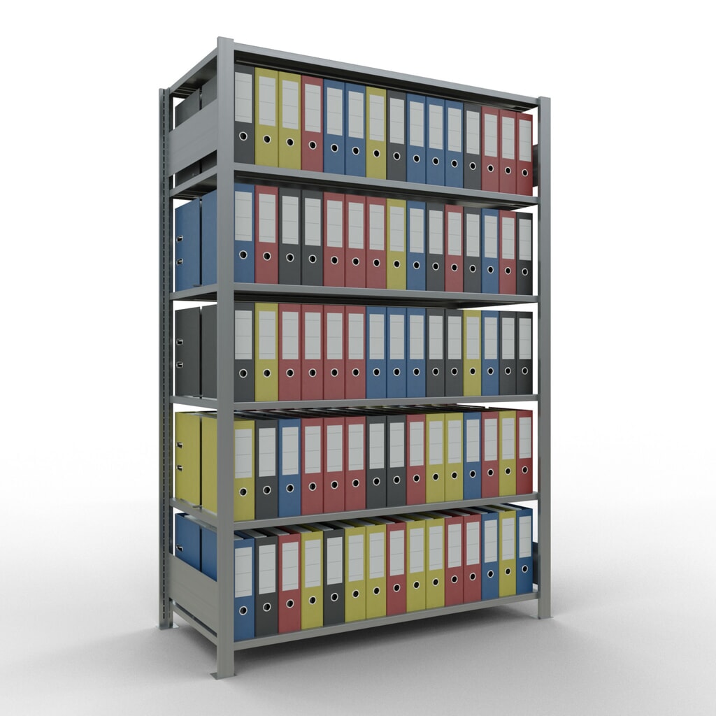 Archiefstelling SCHULTE BV, dubbelzijdig, met middenaanslagen, VL 150 kg, hxbxd 2.000 x 1.300 x 600 mm Productafbeelding nr. 2: Archiefstelling SCHULTE BV, dubbelzijdig, met middenaanslagen, VL 150 kg, hxbxd 2.000 x 1.300 x 600 mm