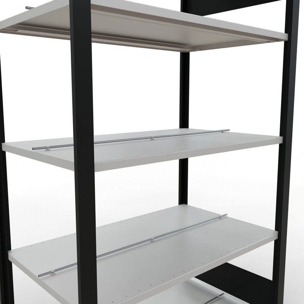 Productafbeelding nr. 4: Archiefstelling SCHULTE BV, dubbelzijdig, met middenaanslagen, VL 150 kg, zwart, hxbxd 1.800 x 1.000 x 600 mm