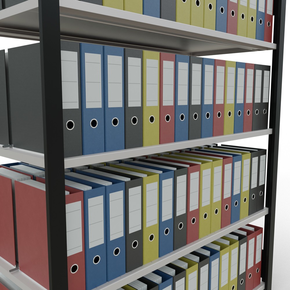Productafbeelding nr. 3: Archiefstelling SCHULTE BV, dubbelzijdig, met middenaanslagen, VL 150 kg, zwart, hxbxd 1.800 x 1.300 x 600 mm