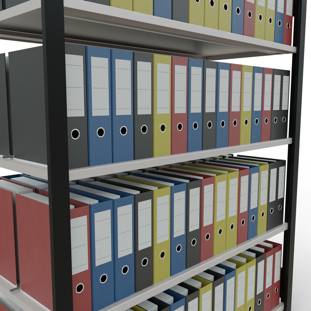 Productafbeelding nr. 3: Archiefstelling SCHULTE BV, dubbelzijdig, met middenaanslagen, VL 150 kg, zwart, hxbxd 1.800 x 1.300 x 600 mm