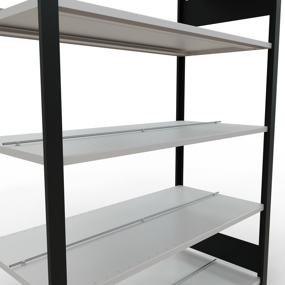 Productafbeelding nr. 4: Archiefstelling SCHULTE BV, dubbelzijdig, met middenaanslagen, VL 150 kg, zwart, hxbxd 1.800 x 1.300 x 600 mm