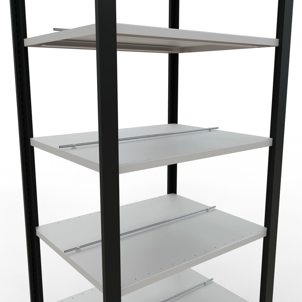Archiefstelling SCHULTE BV, dubbelzijdig, met middenaanslagen, VL 150 kg, zwart, hxbxd 2.300 x 750 x 600 mm Productafbeelding nr. 4: Archiefstelling SCHULTE BV, dubbelzijdig, met middenaanslagen, VL 150 kg, zwart, hxbxd 2.300 x 750 x 600 mm