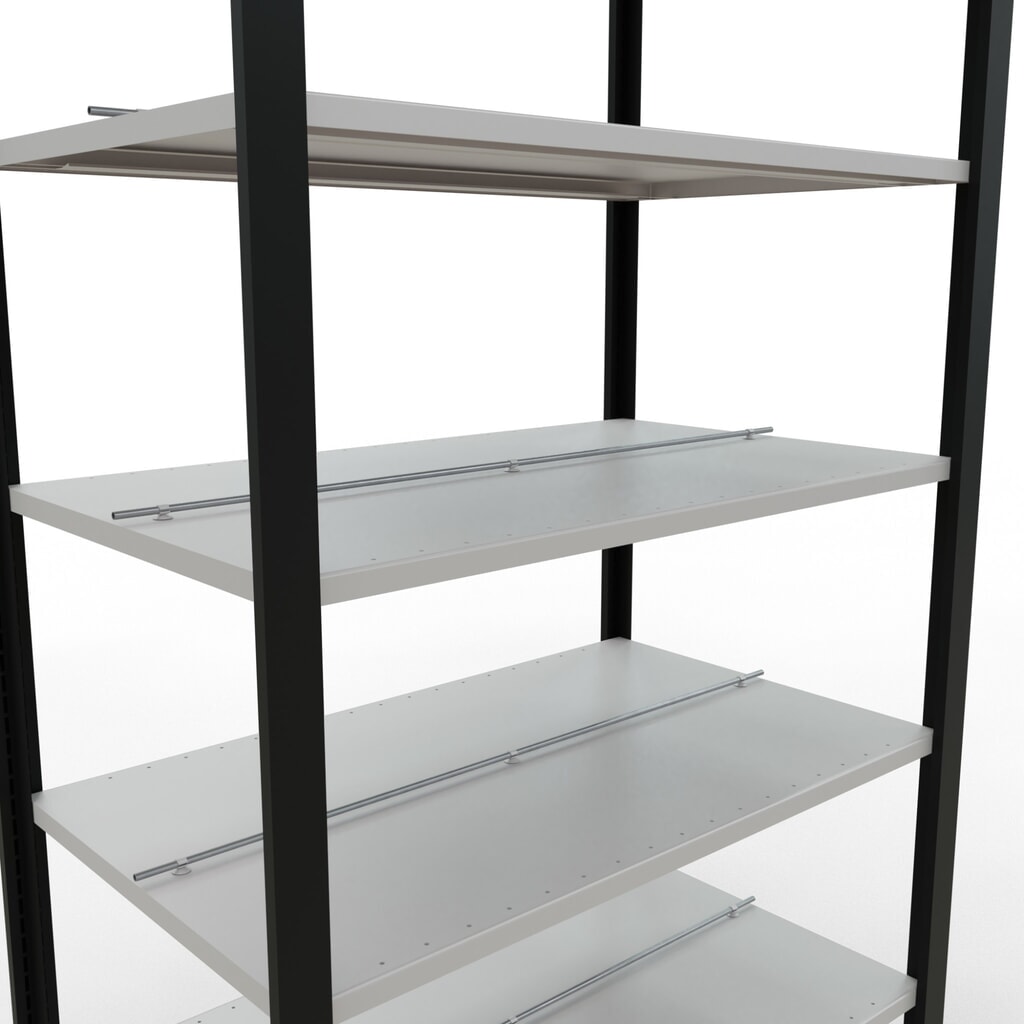 Archiefstelling SCHULTE BV, dubbelzijdig, met middenaanslagen, VL 150 kg, zwart, hxbxd 2.300 x 1.000 x 600 mm Productafbeelding nr. 4: Archiefstelling SCHULTE BV, dubbelzijdig, met middenaanslagen, VL 150 kg, zwart, hxbxd 2.300 x 1.000 x 600 mm